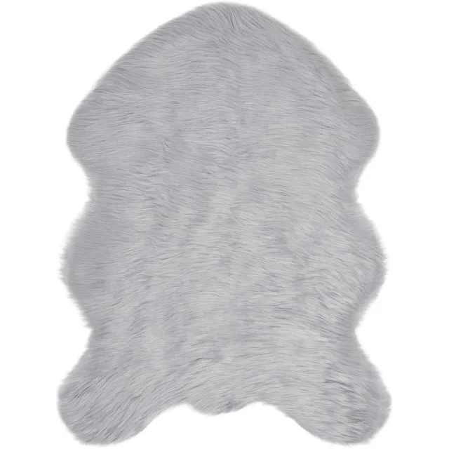 vidaXL Tapijt - van - imitatie - schapenvacht - TAFALLA - Grijs - 80 - x - 120 - cm