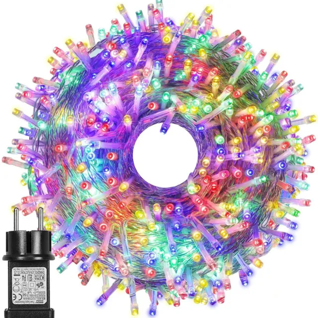 MUPOO Multicolor Kerstverlichting Buiten - 100 m 800 LED's - 8 modi - IP44 Waterdicht - met Timer en Geheugenfunctie - Ideaal voor Binnen en Buiten - Perfect voor Kerstdecoratie - Kerstversiering