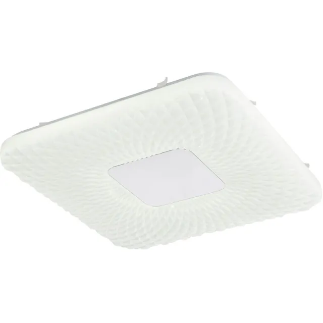 Globo LED plafondlamp sterrenhemel afstandsbediening daglicht woonkamerlamp plafond dimbaar, CCT wit, 1x 24W 1600Lm, LxBxH 43x43x4,6 cm Globo 41343-24