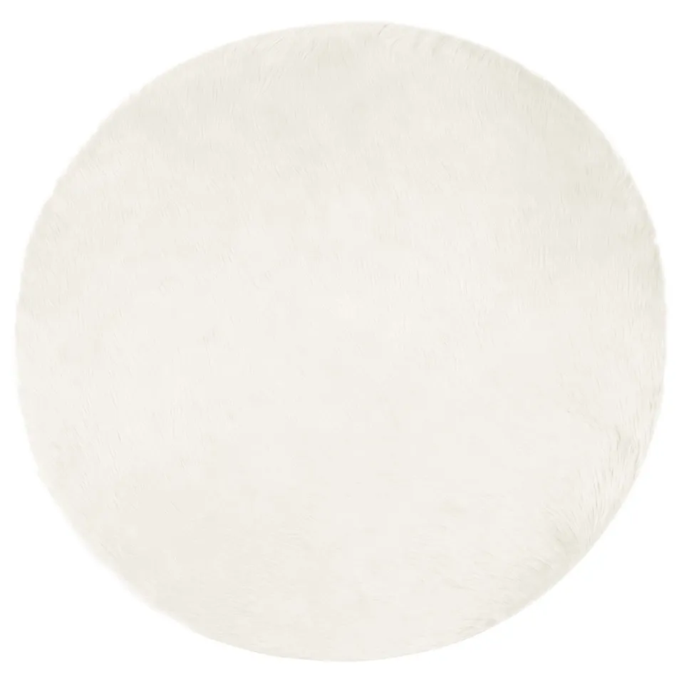 vidaXL Tapijt van imitatie TAFALLA Wit Ø 200 cm Polyester