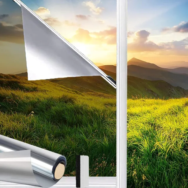 Solacis Privacy Folie Raam - Raamfolie - Folie Raam - Zichtwerend - Anti Inkijk Raamfolie - Must have voor uw privacy! zilver