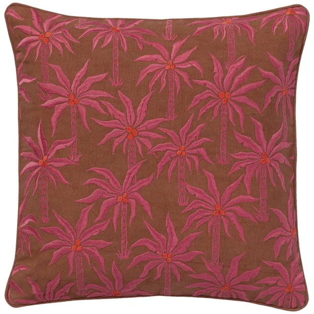 Palais sierkussen Laura (50x50 cm) bruin/roze