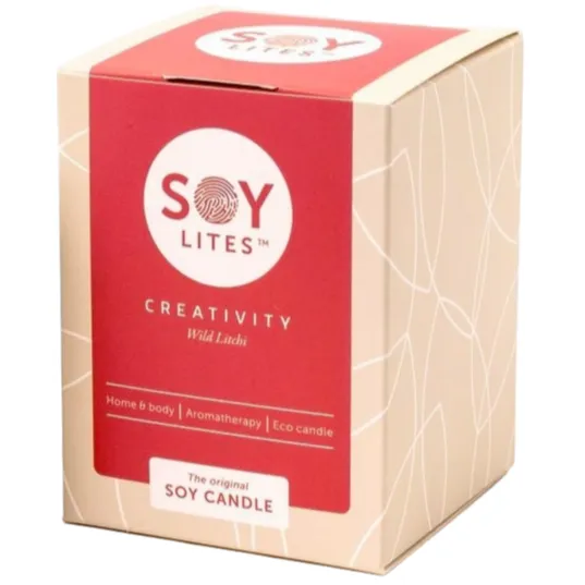 Soylites Soycandle Creativity - Wild Litchi gebroken wit