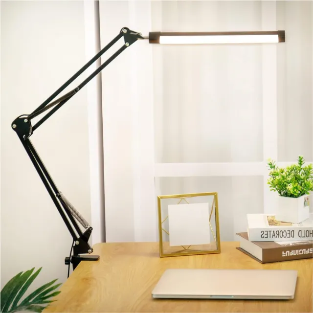 Zavira® Bureaulamp - Bureau verlichting - Desk - 40D x 16B x 4H centimeter - Zwart
