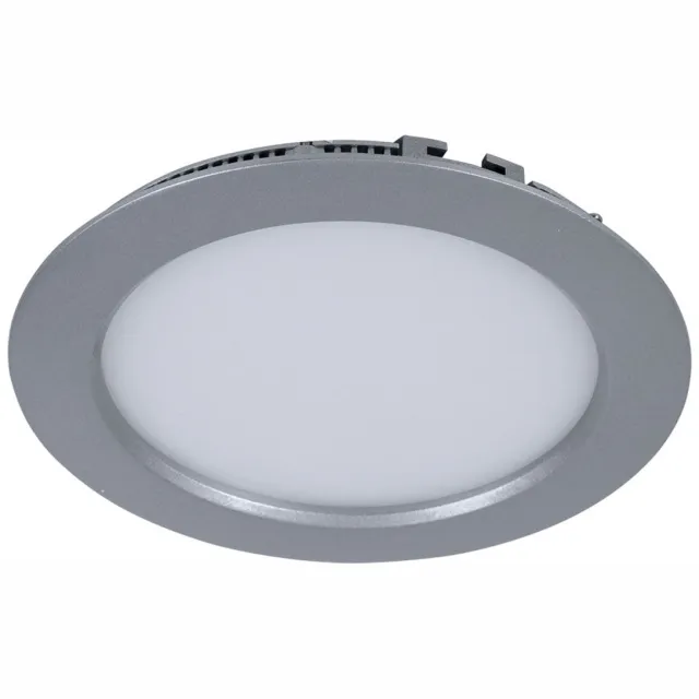 ETT LED paneel 96 LED's 180mm 6000K wit 680lm inbouw armatuur rond McShine LP-1896C zilver