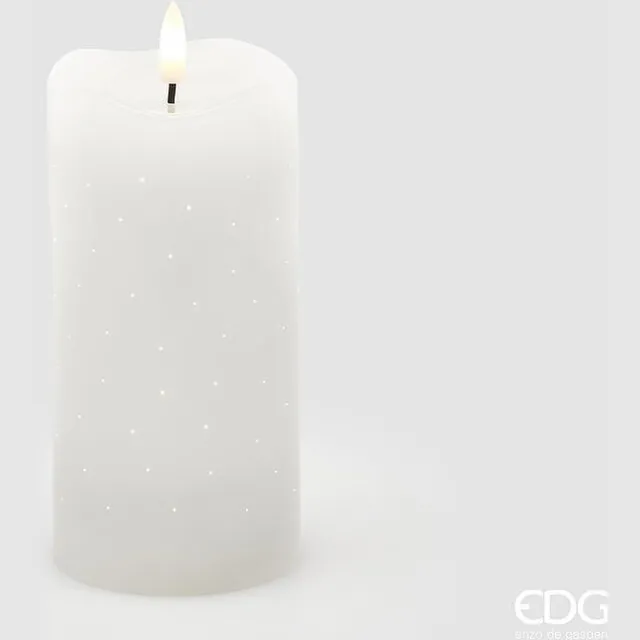 EDG - Enzo De Gasperi EDG Enzo de Gasperi - Ledkaars met sterretjes H15 Ivoorkleur (met timer)