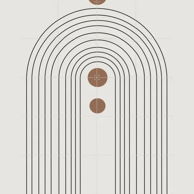 IXXI Arch No.1, The Miuus Studio & Various - 80 x 100 cm - Grote wanddecoratie en posters - Line art, Klassiek, Illustraties Lichte tinten
