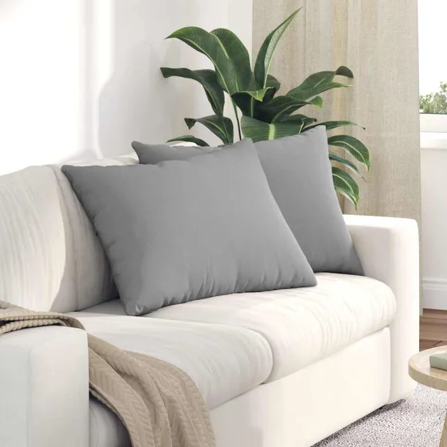 vidaXL Sofa Kussens 2 st Stof Wolkengrijs 70 x 50 cm