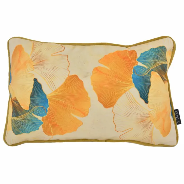 NOVÉE Sierkussen Velvet Ginkgo #3 | 30 x 50 cm | Velvet/Polyester Multi