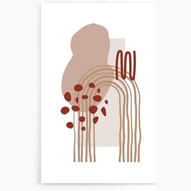 Walljar Abstract Arch - Muurdecoratie - Poster Multi