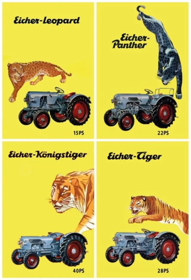 metal signs UK Wandbord - Eicher models -20x30cm multi