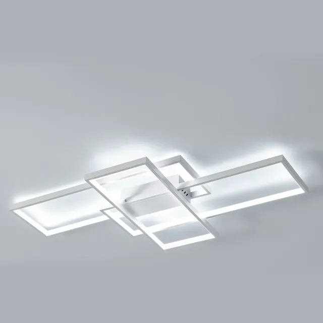 Riserva LED Plafondlamp Rechthoekig Wit Modern Minimalistisch Art Deco 64W 7200lm 6500K Koel Wit Ra80 220V Inclusief LED voor Woonkamer, Slaapkamer, Eetkamer