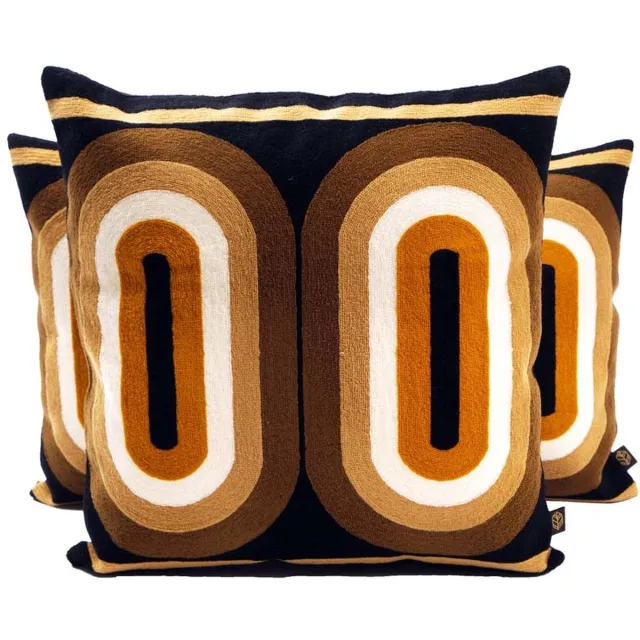 Haomy Bray kussen HDC noir 45x45 cm Zwart