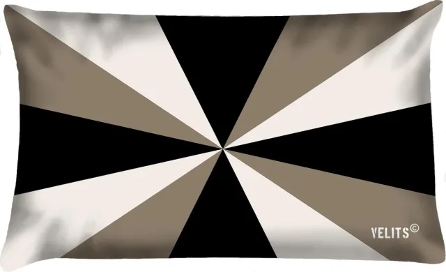 Velits outdoor Sierkussen - Buitenkussen Mud Race Waterafstotend Bootkussen Geus - Zwart En Bruin - 60 Cm X 40 Cm
