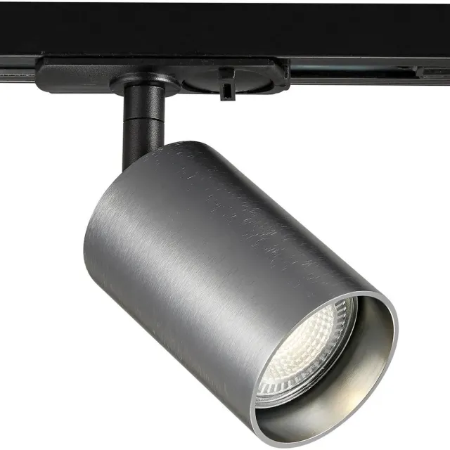 Fantasia Taboo 1-fase trackspot, GU10-fitting (lichtbron niet inbegrepen), dimbaar, aluminium, zwart met geborsteld staal Zwart/geborsteld staal