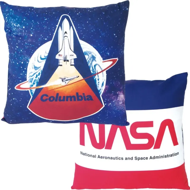Nasa Kussen 40 X 40 Cm Microfiber Blauw/rood/wit