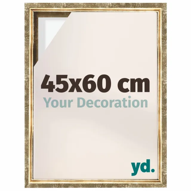 yd. yd, Baklijst 45x60 cm Goud Antiek - Lijst voor Canvasdoek - MDF Lyon