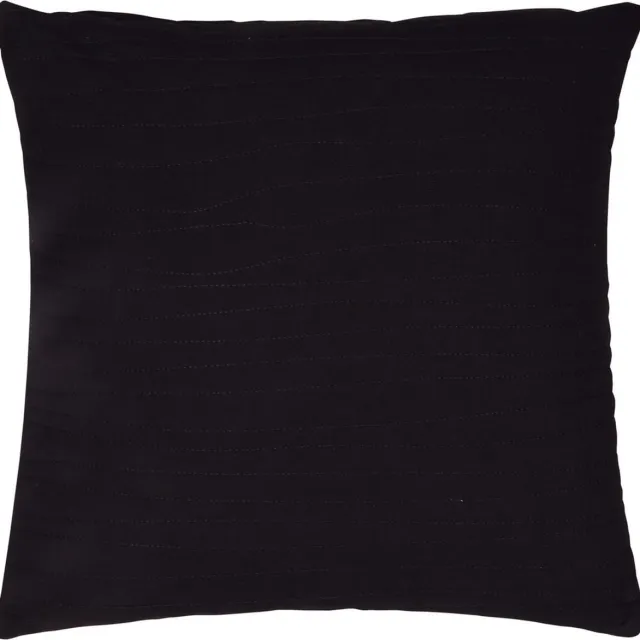 Linen & More Uneven Stitching T Kussen -45 X 45 Zwart