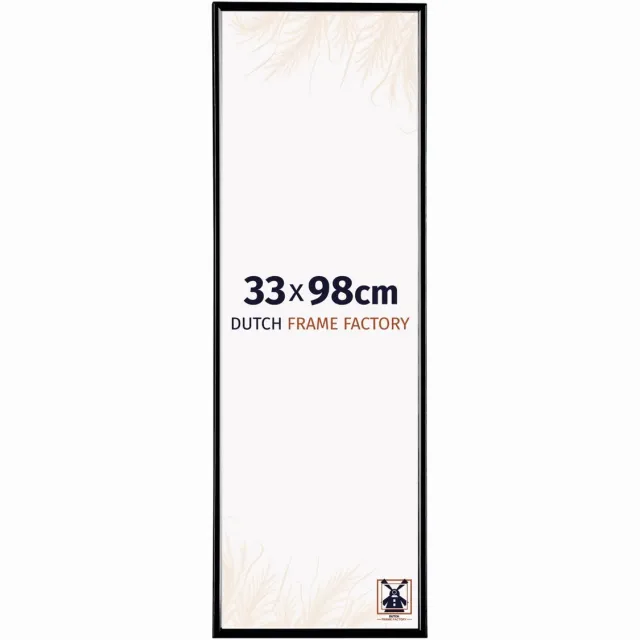 Dutch Frame Factory Fotolijst 33x98 cm - Kunststof - Zwart Hoogglans - Easy