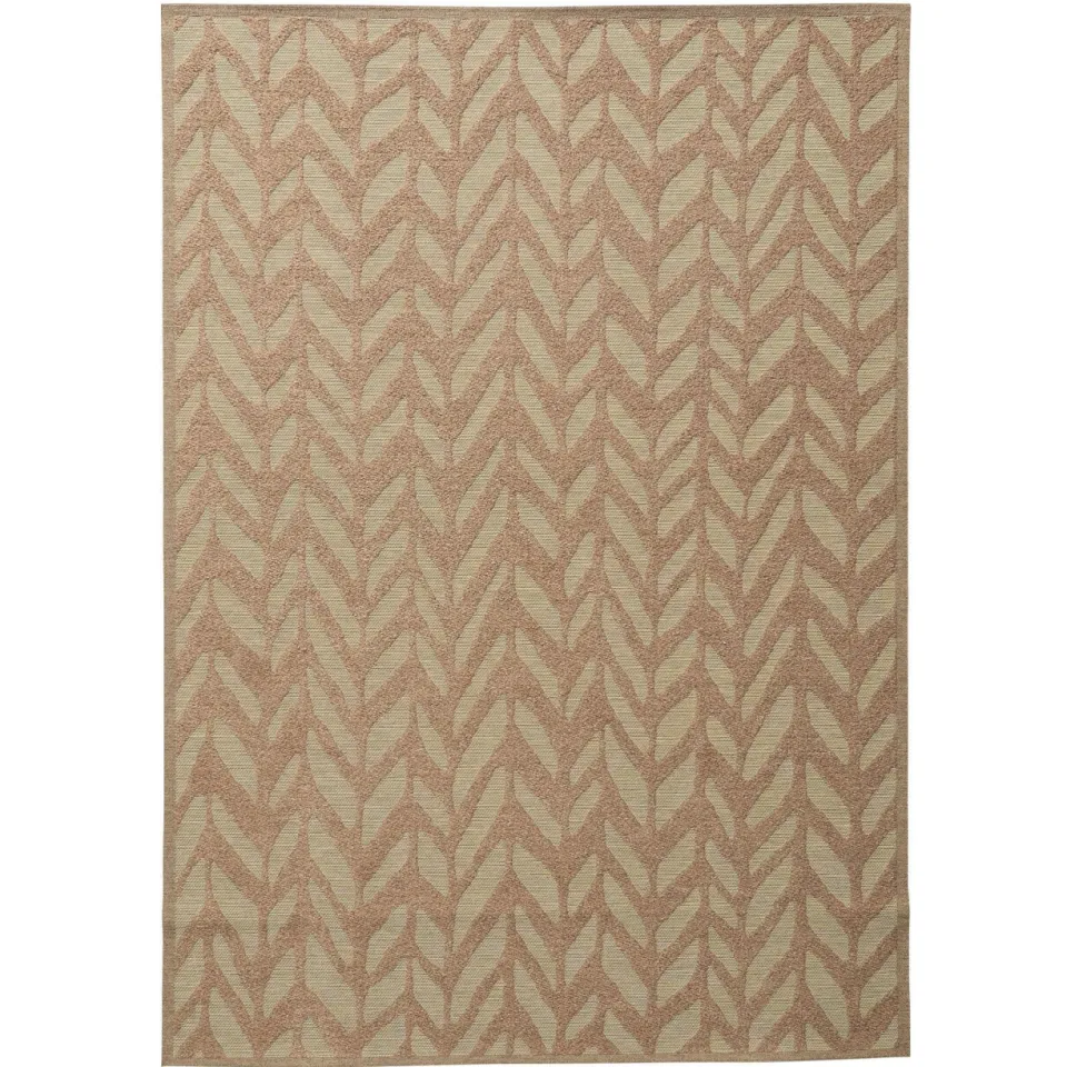 NOUS Living binnen- en buitenvloerkleed terra, 230x160 cm naturel/terra