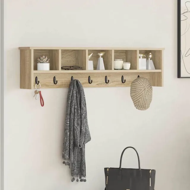 vidaXL Wandgemonteerde kapstok Sonoma Eiken 100 x 16 x 26 cm
