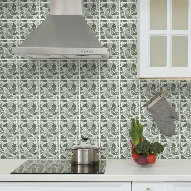 Ambiance Sticker Zelfklevende tegelmuurstickers voor keuken en badkamer - 60 Briano Terrazzo tegelstickers - 60 stickers 20x20cm Multi color