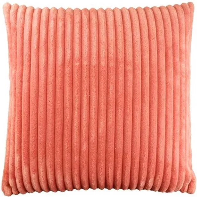 Unique Living 5 stuks - kussenhoes - sierkussen- hoes - fluweel - ribfluweel - brede rib - oranje - 45 x 45 cm - met rits