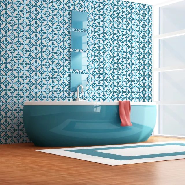 Ambiance Sticker Zelfklevende tegelmuurstickers voor keuken en badkamer - 60 tegelstickers, Azulejos Emerencia-stijl - 60 stickers, 10x10 cm Multi color