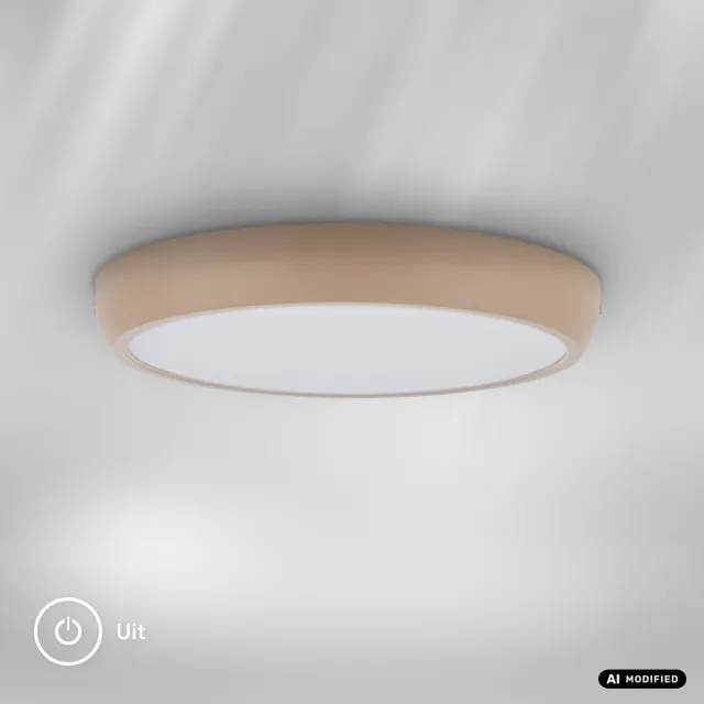 Briloner Navaro - LED Plafondlamp - badkamerverlichting - badkamerlamp - IP44 - 18W - neural wit licht - Ø27cm - beige