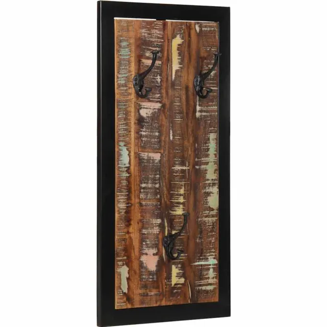 vidaXL Kapstok 40x2x80 cm massief gerecycled hout meerkleurig