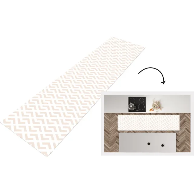 KitchenYeah Keukenloper - Loper keuken - Abstract - Patronen - Design - Lijn - Keukenloper vinyl multicolor
