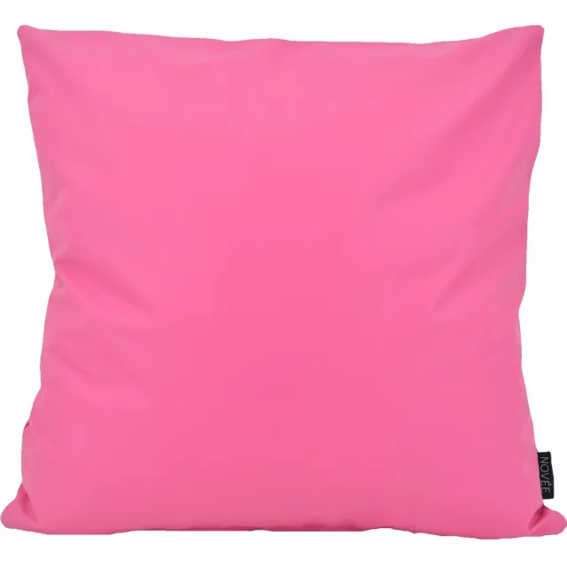NOVÉE Cuir Fuchsia Kussenhoes | 45x45 cm | PVC/PU Leder roze