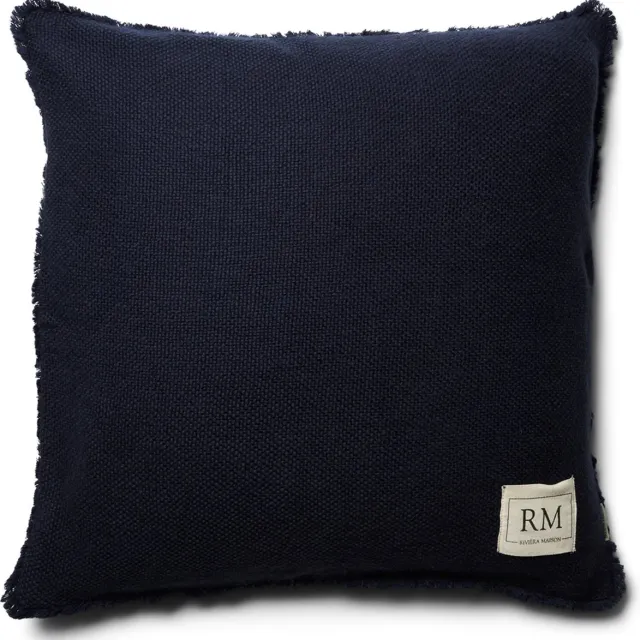 Riviera Maison kussensloop, kussenhoes 60x60, sierkussen - RM Pillow Cover - Blauw - Katoen Blue
