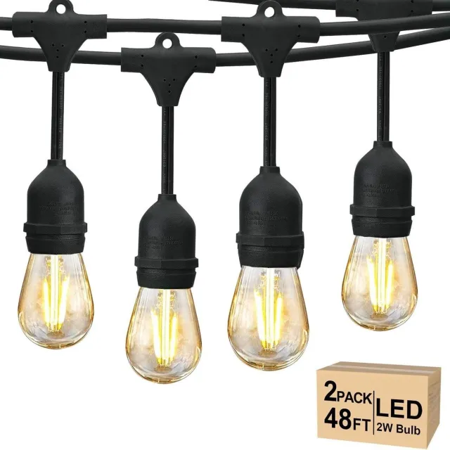 Vellaro Buitenlampjes - Wit - 30 Meter - LED Gloeilamp Lichtketting - Voor Binnen en Buiten Gebruik
