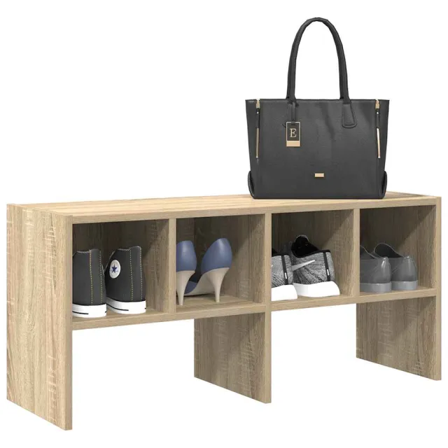 vidaXL Schoenenrek stapelbaar 89,5x30x40 cm sonoma eikenkleurig Bruin