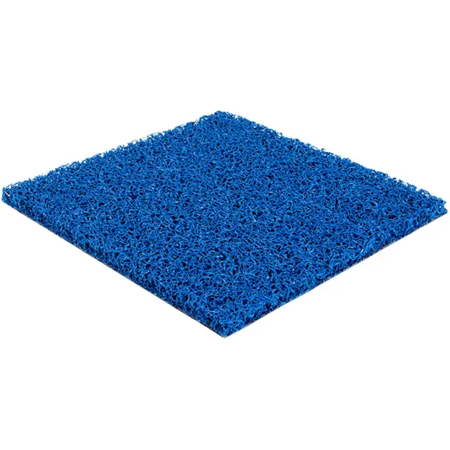 Rubbermagazijn Deurmat antislip - Spaghettimat - blauw - 500x120cm - Dikte 15 mm - Entreemat - schoonloopmat