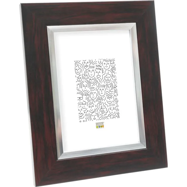 Deknudt Frames fotolijst S41NH4 - bruin met zilverbies - 10x15 cm