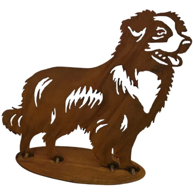 Dream-Garden Tuinbeeld metaal Australian Shepherd staand 26 cm hoog Roest bruin