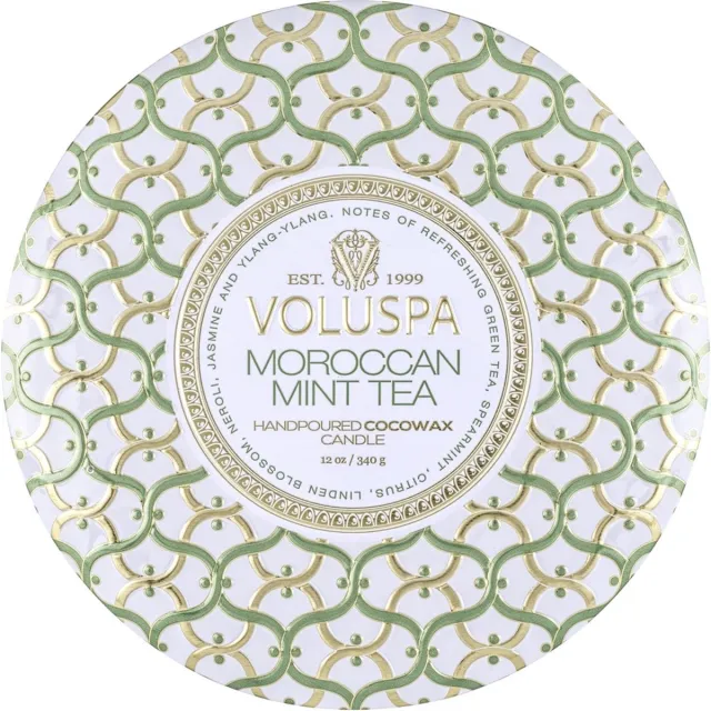 Voluspa Geurkaars Maison Blanc Moroccan Mint Tea 3 Wick Tin Candle 340gr Multi