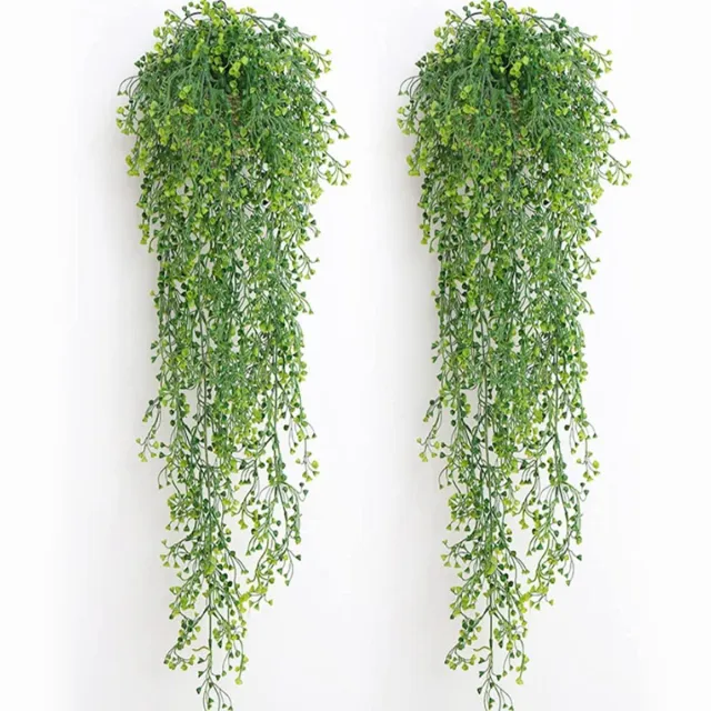 Unyqoos Set van twee hangende kunstplanten voor veelzijdige interieurdecoratie groen