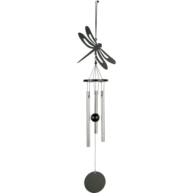 Art Bizniz Windgong - Outdoor - Windmobiel - Windorgel - Libelle - 35cm - Staal - Zwart - Zilver