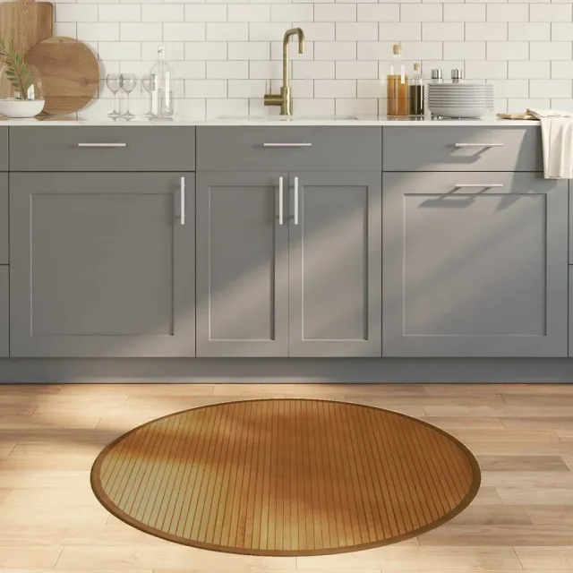 vidaXL Vloerkleed rond 100 cm bamboe bruin, foto 2