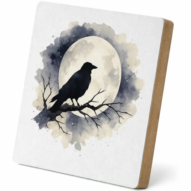 Mr Cadeautjes MDF staande fotolijst 15,2 x 15,2 - design Een stille nacht met een andere dierfiguur en een vergelijkb | cadeau Wit
