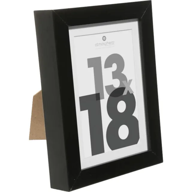 Atmosphera fotolijstje voor een foto van 13 x 18 cm - zwart - foto frame Eva - modern/strak ontwerp