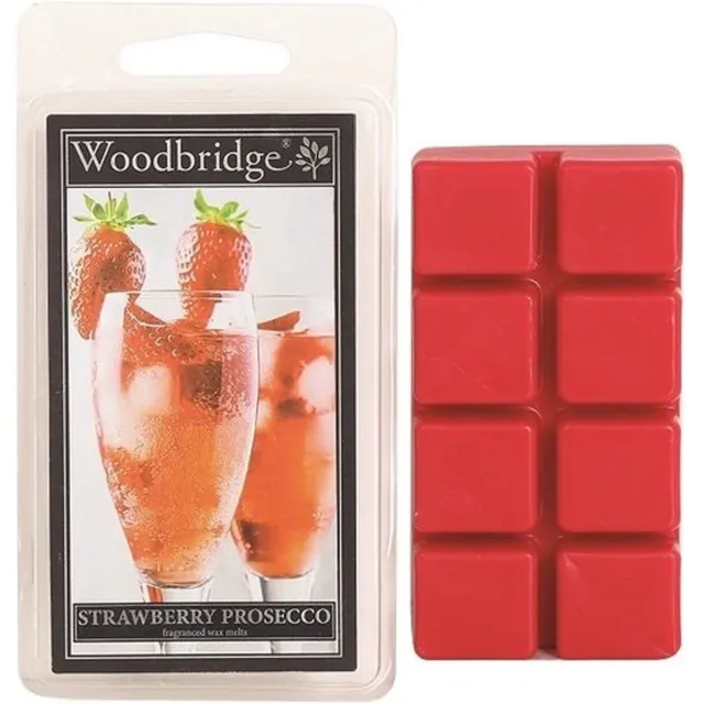 Woodbridge wax melts strawberry prosecco voor geurbrander/oliebrander waxbrander etherische olie rood