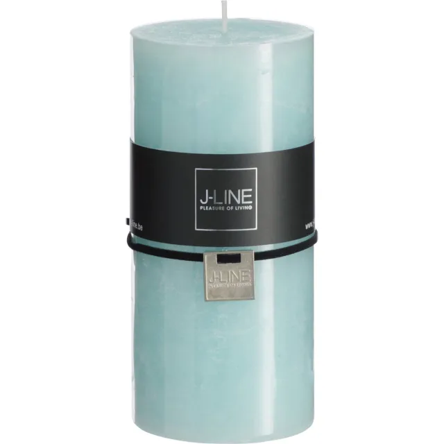 J-Line cilinderkaars - blauw - large - 52U - 6 stuks