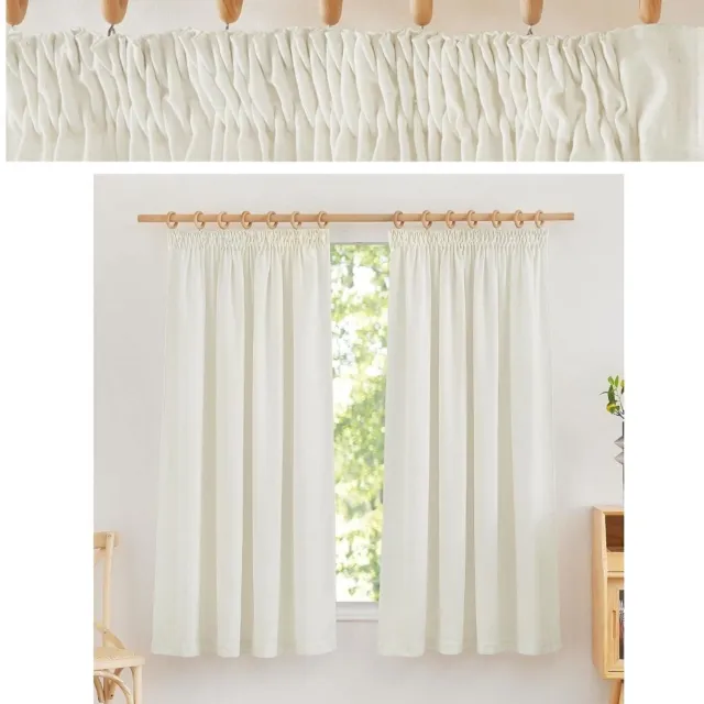 DailySupplies® Gordijnen Kant en Klaar met Haakjes - Vitrage Kant en Klaar met Haakjes - Gordijnen Verduisterend met Haakjes Wit