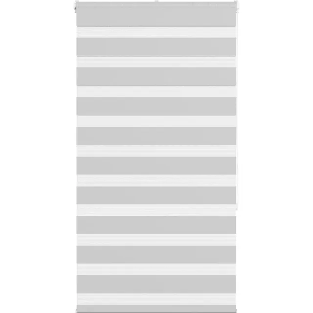 vidaXL Zebra - rolgordijn - 85x150 - cm - stofbreedte - 80,9 - cm - lichtgrijs