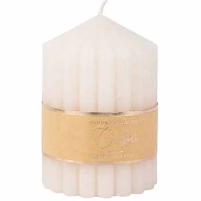 Cosy @ Home Kaars Ribble Creme 7x7xh10cm