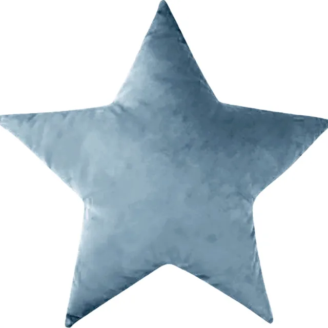 Decordruk Velvet Serie - Sierkussen - Blauw - Stervormig - 42cm